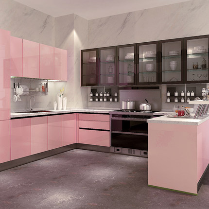 Acrylic Cabinet Door Kitchen Cabinet-Kitchen Cabinet-Double Building  Materials Co.,Ltd
