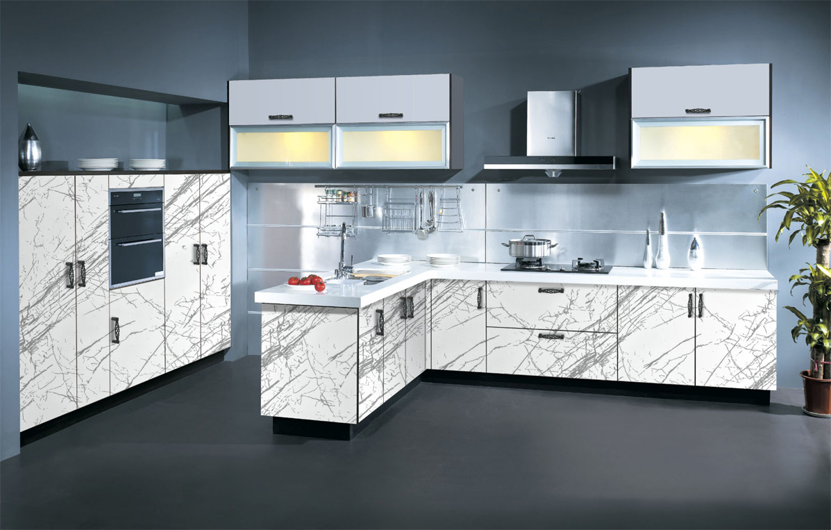 Acrylic Cabinet Door Kitchen Cabinet-Kitchen Cabinet-Double Building  Materials Co.,Ltd